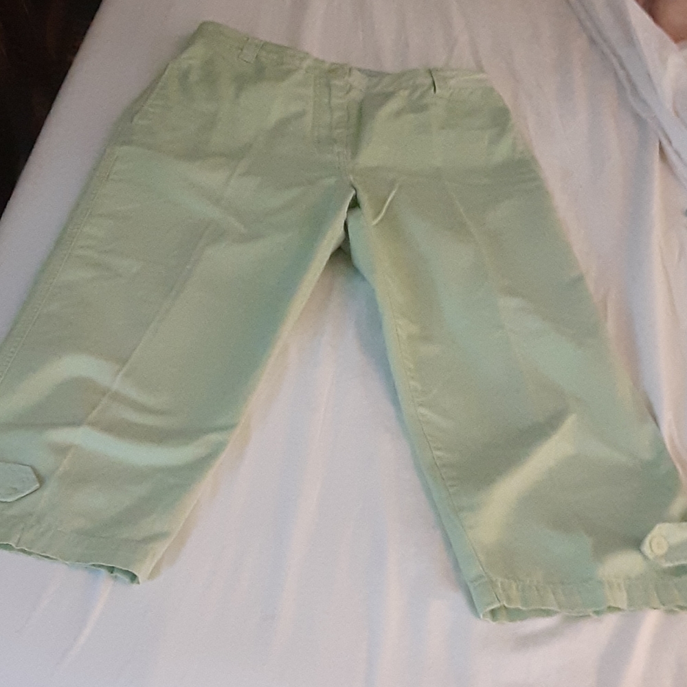 Christopher & Banks Ladies Mint Green Capri Sz 6